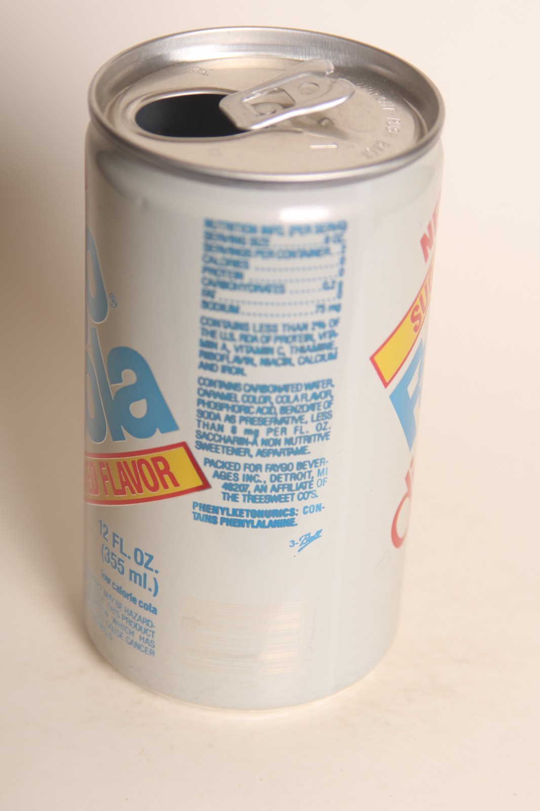 Diet Faygo Cola soda can - 12oz
