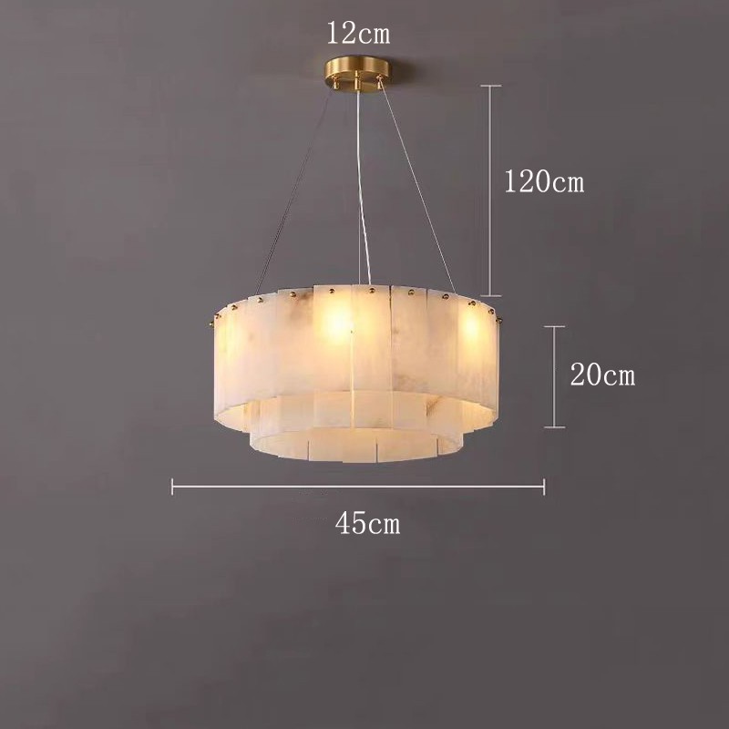Alabaster Pendant Light Hotel Copper Lights Ceiling Lamp Large Chandelier