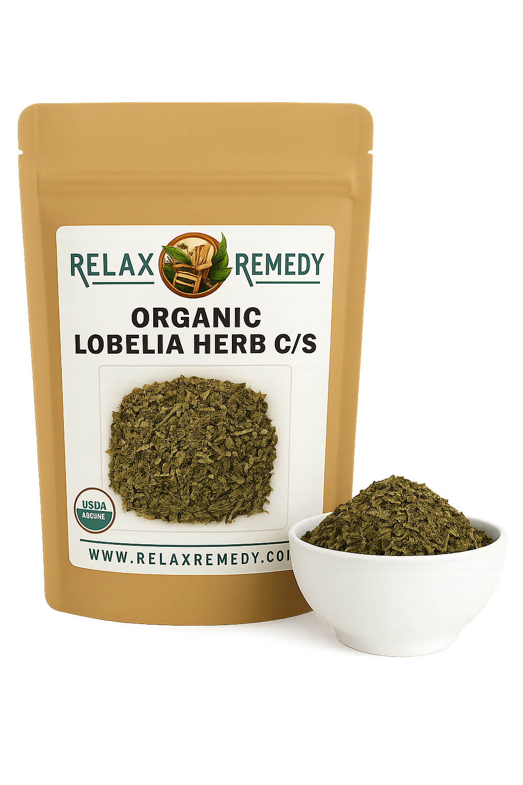 Organic Lobelia Herb C/S - 100% Pure, Non-GMO Lobelia Inflata, Respiratory Herb