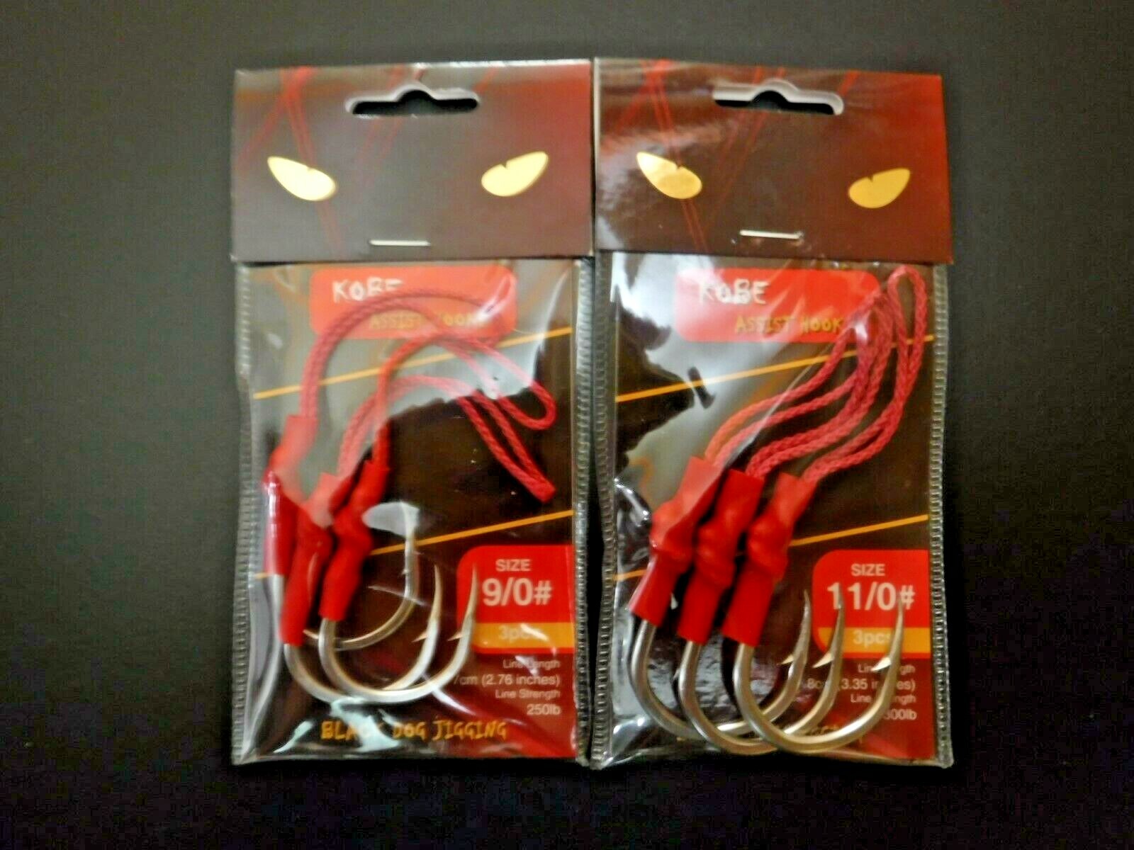 BLACK DOG KOBE JIGGING HOOKS 7/0, 9/0, 11/0, 13/0, SIMILAR SHOUT KUDOKO HOOKS