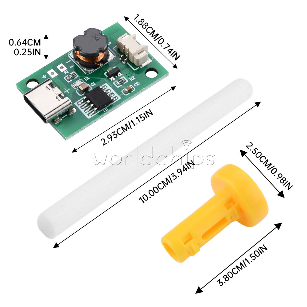 Type-C DC5V Ultrasonic Mist Maker Atomizing Module Humidifier DIY 2W No Switch
