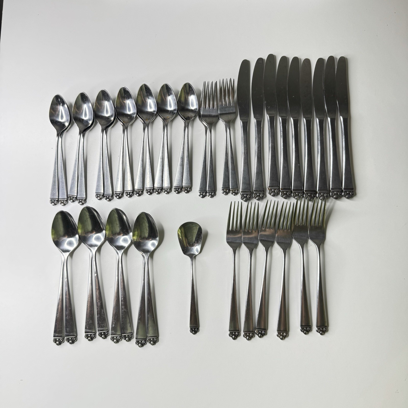 NATIONAL CROWN POINT Stainless Flatware Stainless Japan 42 Pcs