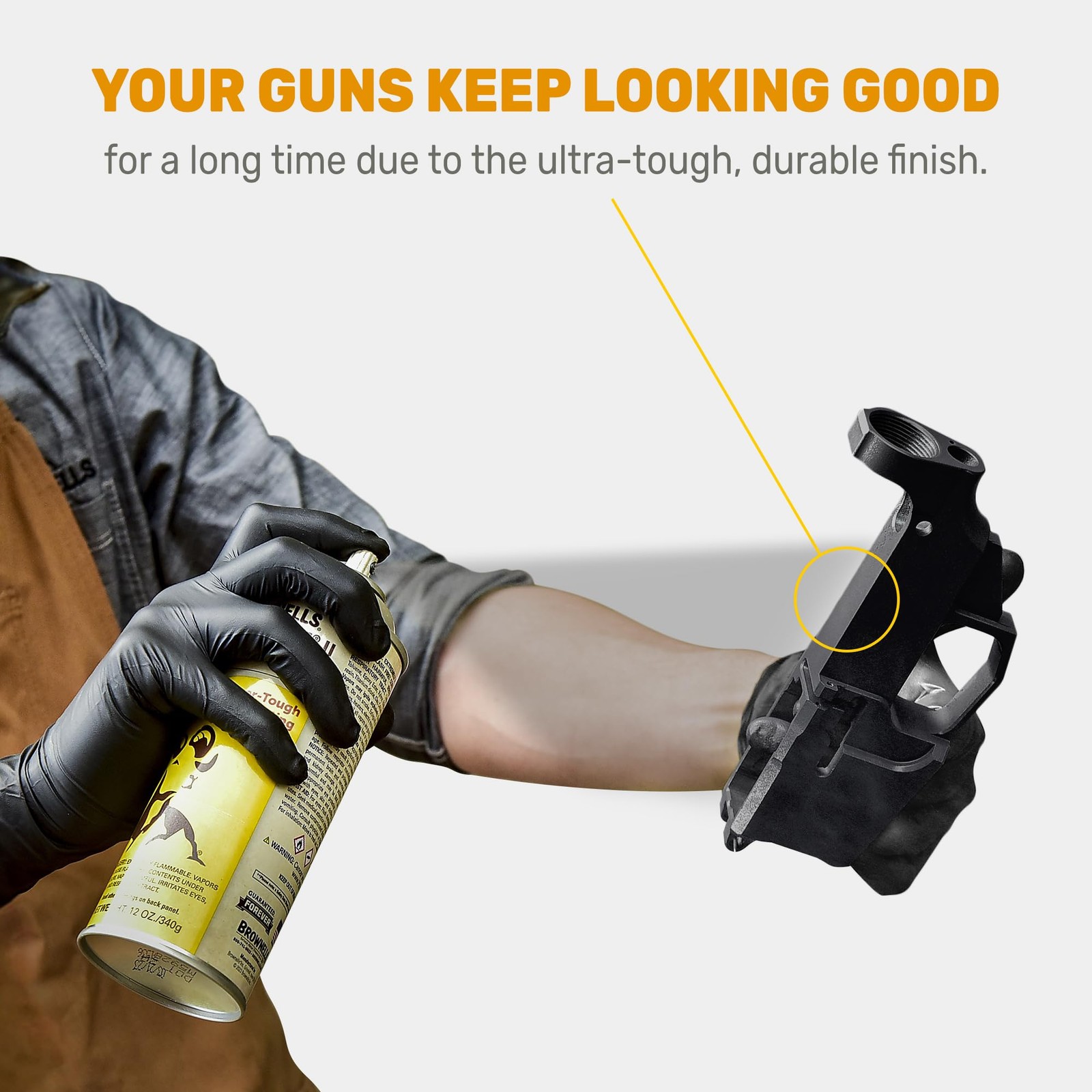 Brownells Aluma-hyde 2 Epoxy Based Firearms Finish Aerosol Can Matte B