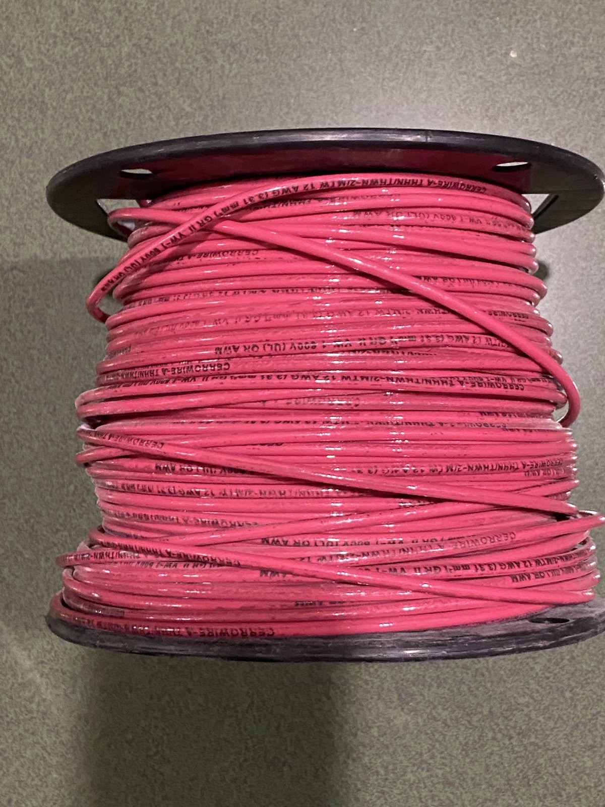 500 ft. #12 Red Stranded ***(Partial Spool of 450’) 12 AWG 12 Gauge CU THHN Wire