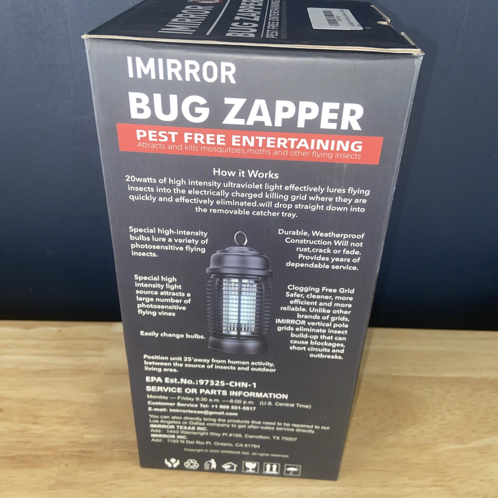 Imirror Bug Zapper Outdoor Bug Zapper Waterproof Electronic Mosquito Zapper F...