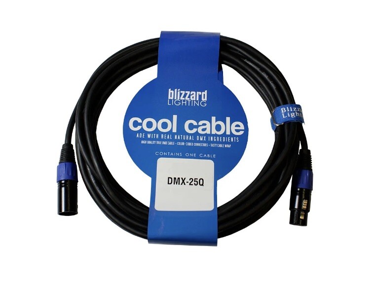Blizzard Lighting  DMX-25Q "Cool Cable"  25' 3-Pin XLR 22 Gauge DMX cable