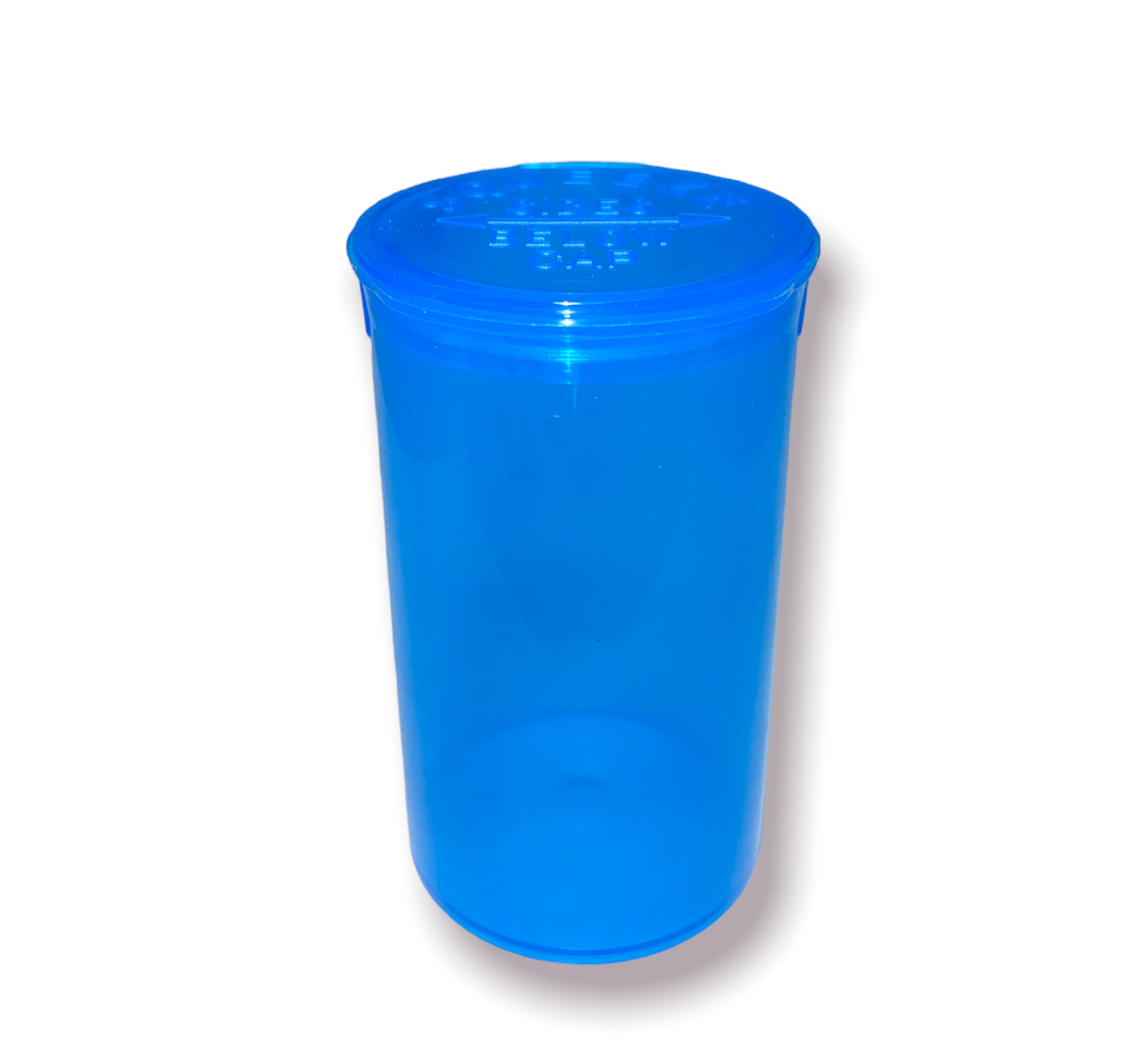 225 Translucent Blue - 19 DRAM Pop Top Bottle - Smell Proof Containers