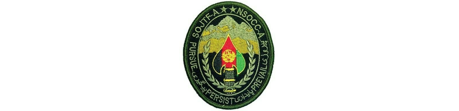 Joint Special Operations Task Force JSOTF-A velkrö 2-TAB: ZOMBIE Red BERET SKULL