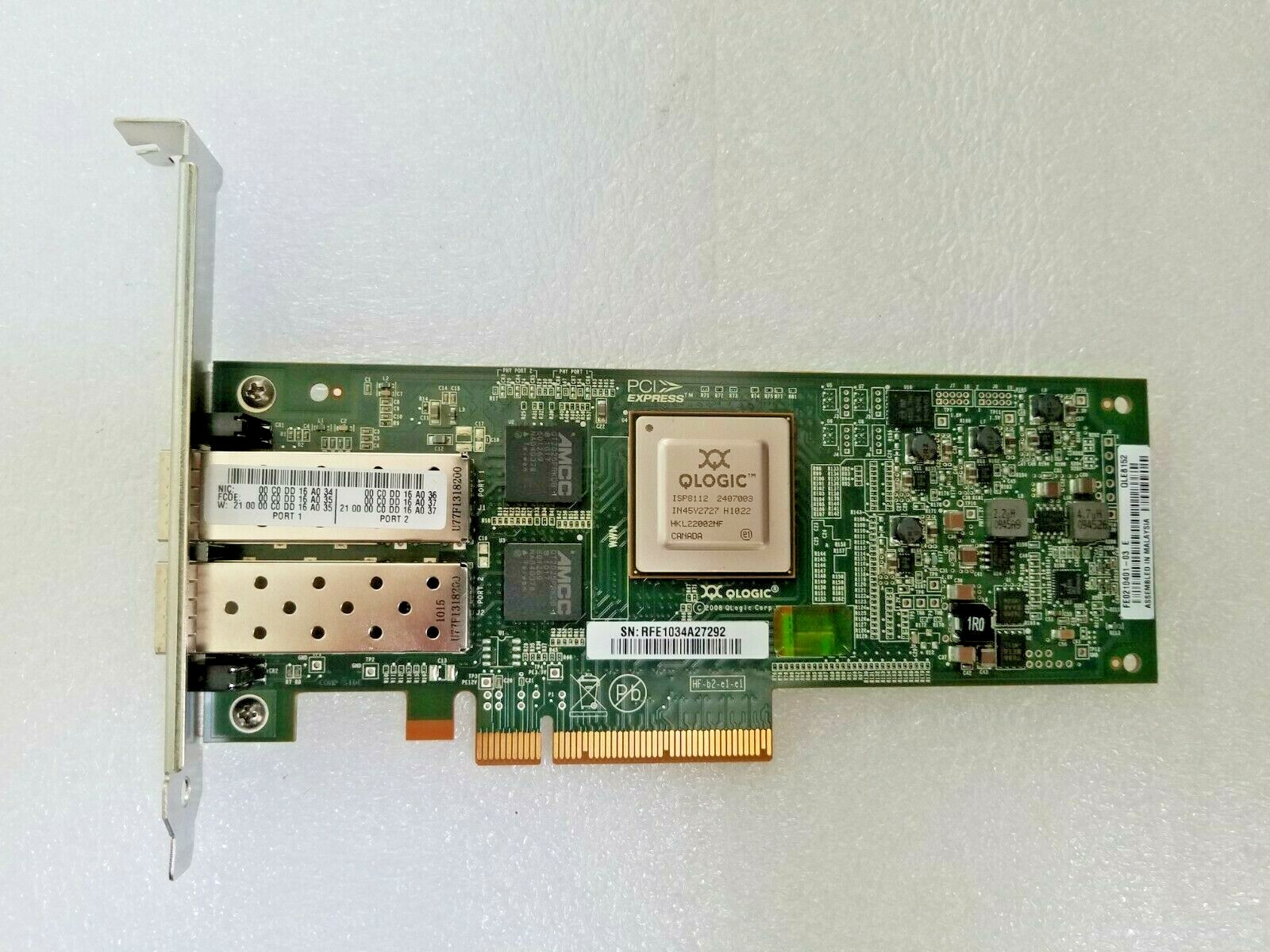QLOGIC QLE8152 Dual Port Ethernet Network Adapter