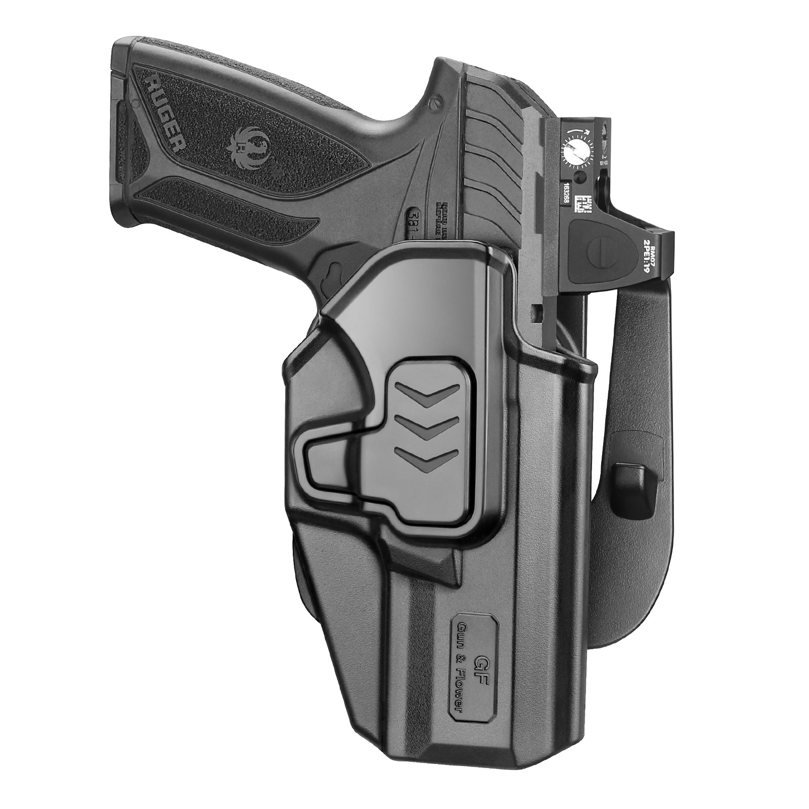 Level II Index finger release,OWB Polymer Holster Fit Ruger Security 9 Standard