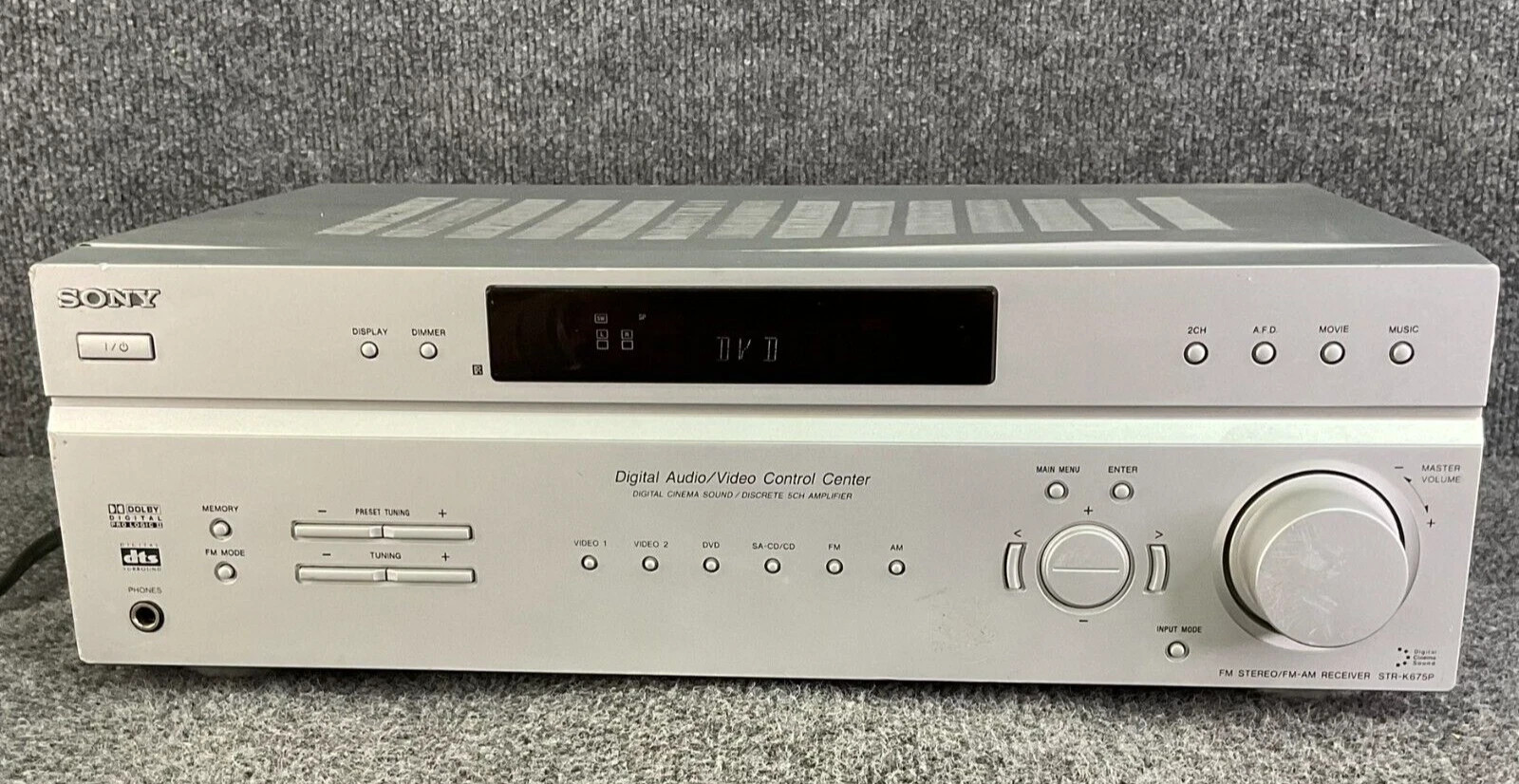 Sony STR-K675P AM/FM Stereo Receiver 5.1 Dolby Digital Pro Logic II 60Hz