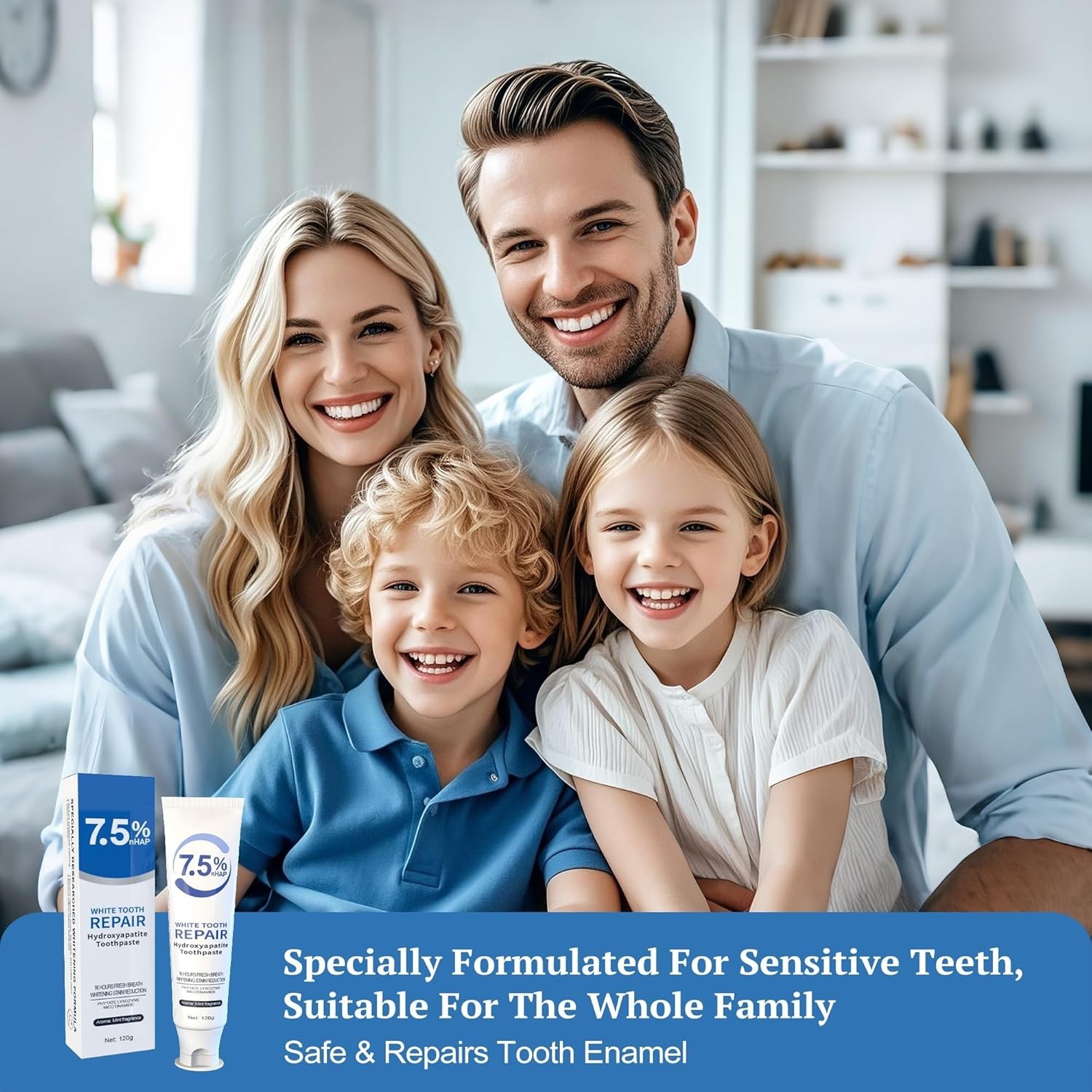7.5% Hydroxyapatite Toothpaste 4.2 oz (2 Pack)