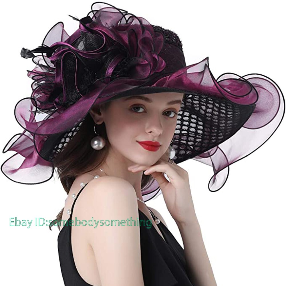 Kentucky Derby Hat Flounce Cocktail Tea Party Bridal Wedding Dress Formal Hats