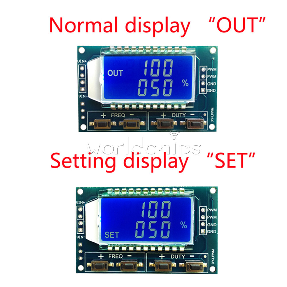 Adjustable PWM Pulse Frequency Duty Cycle Square Wave-Signal Generator Board