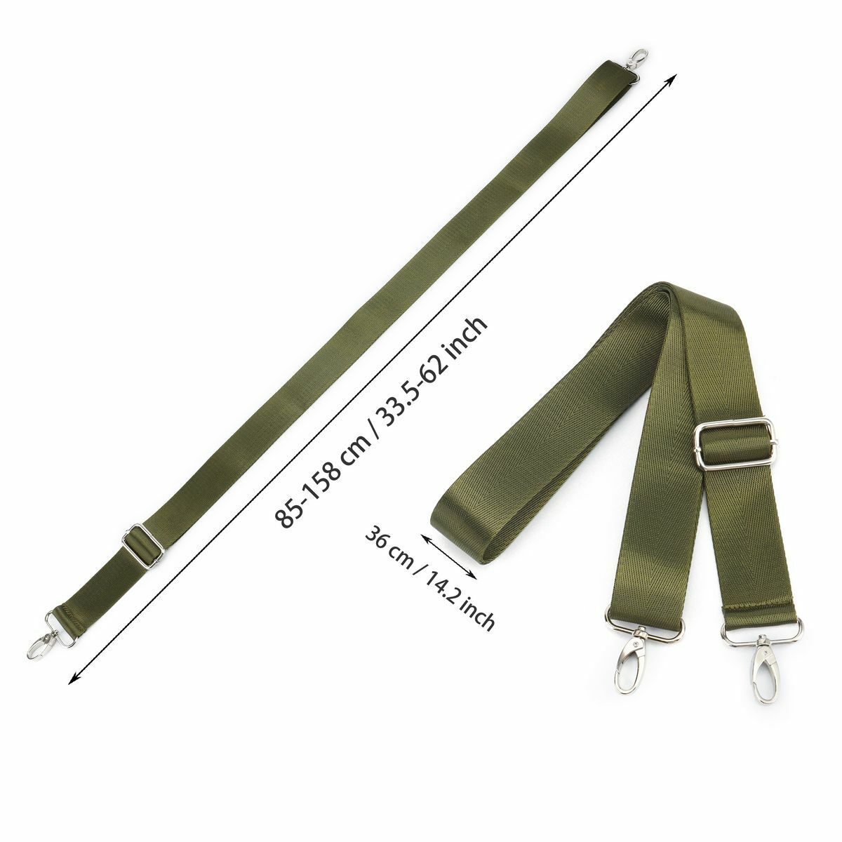 5FT Shoulder Bag Strap Adjustable Crossbody Replacement Handbag Belt Handle Wide