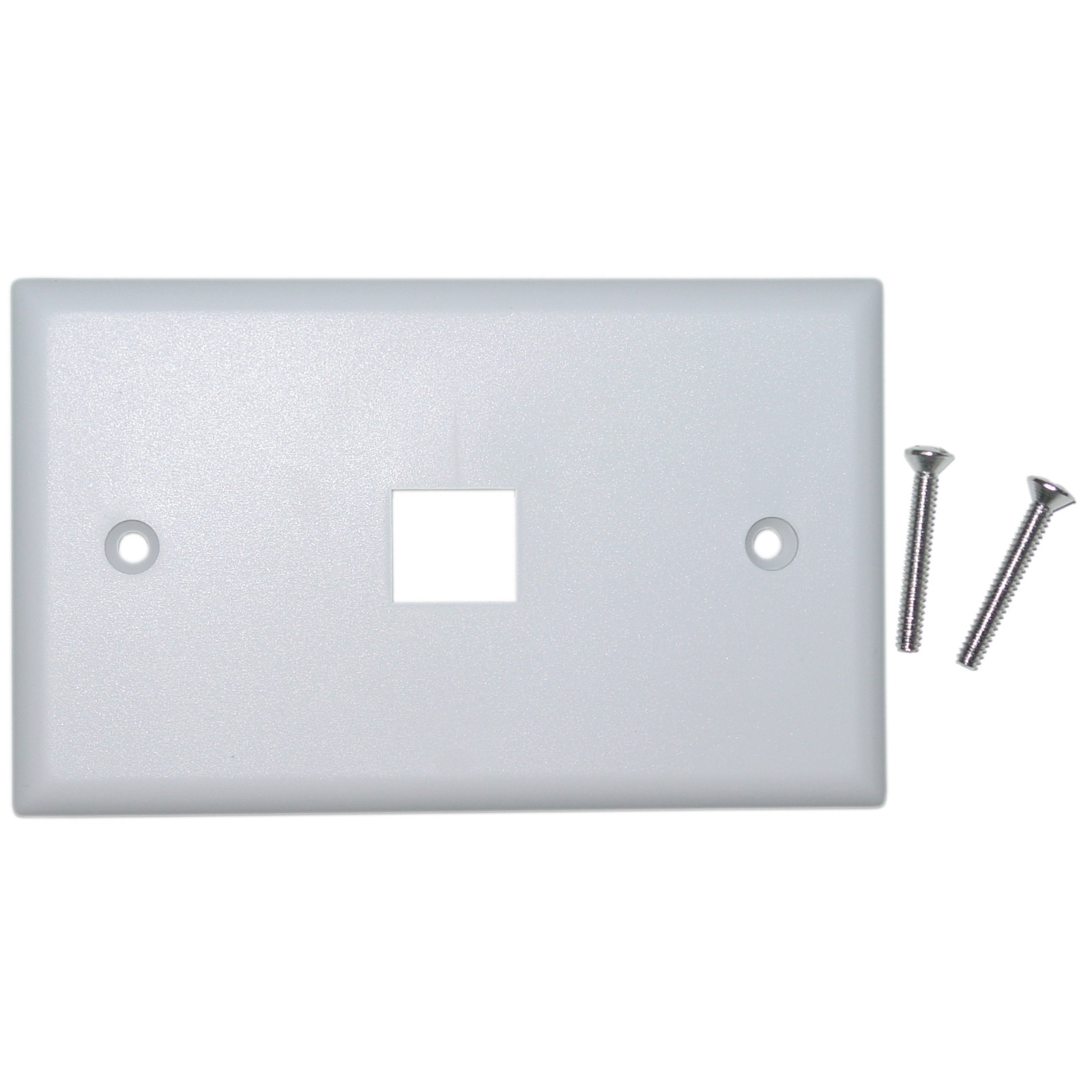 Keystone Wall Plate, White, 1 Hole, Single Gang  301-1K-W