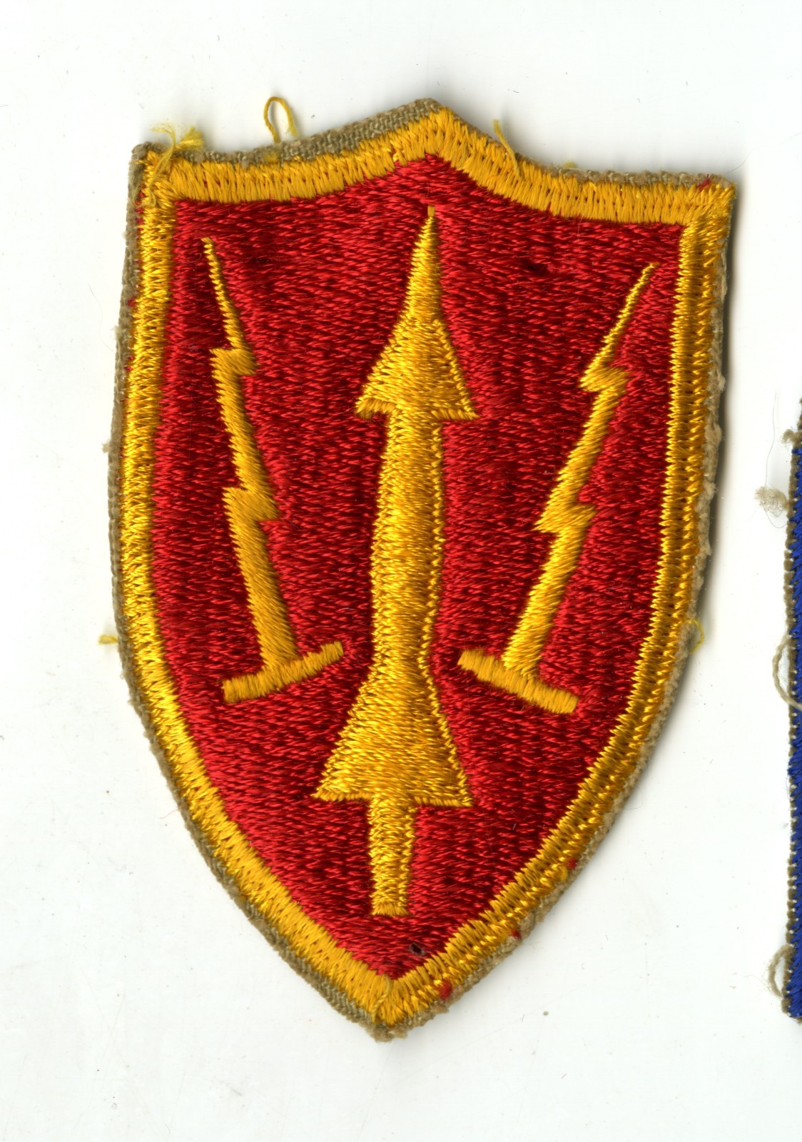 Army Air Defense Command White Back Patch ARADCOM Cut Edge