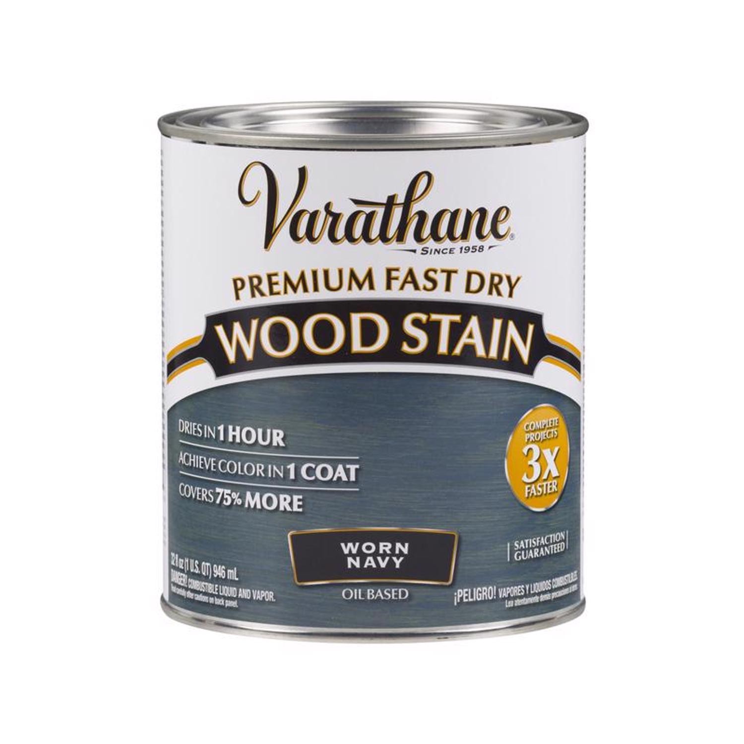 Varathane Semi-Transparent Navy Oil-Based Urethane Modified Alkyd WoodStain 1 qt
