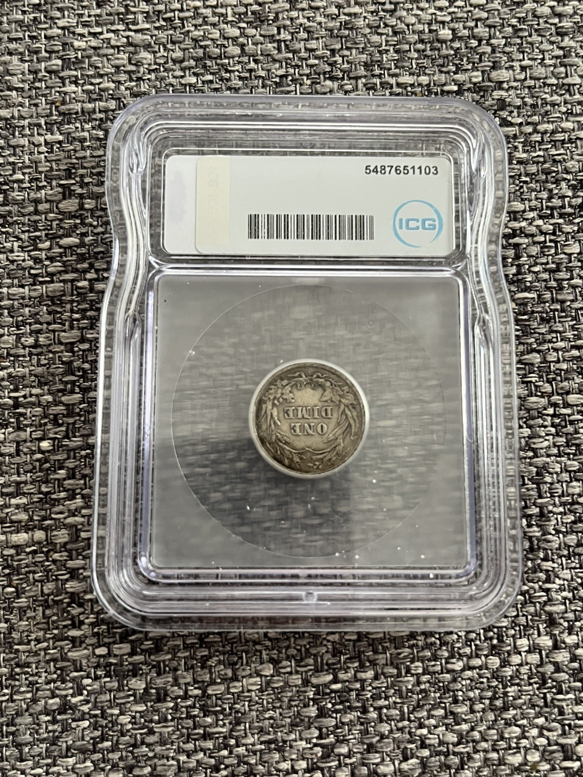 1907 10C Barber Dime VF20
