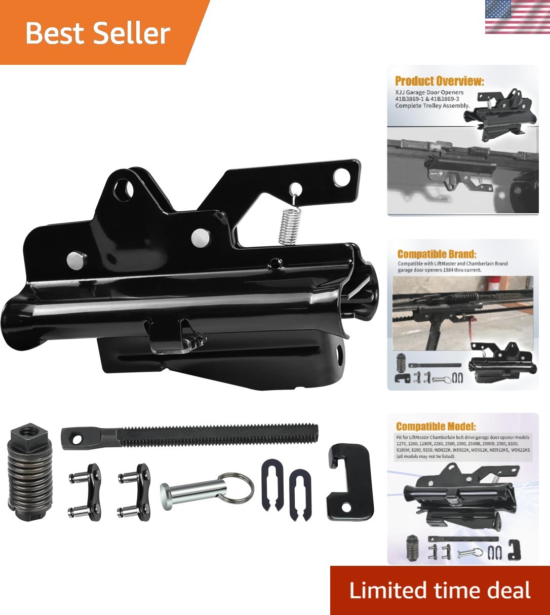 High-Quality Alloy Steel Trolley Kit 41B3869-1 & 41B3869-3 for LiftMaster Models