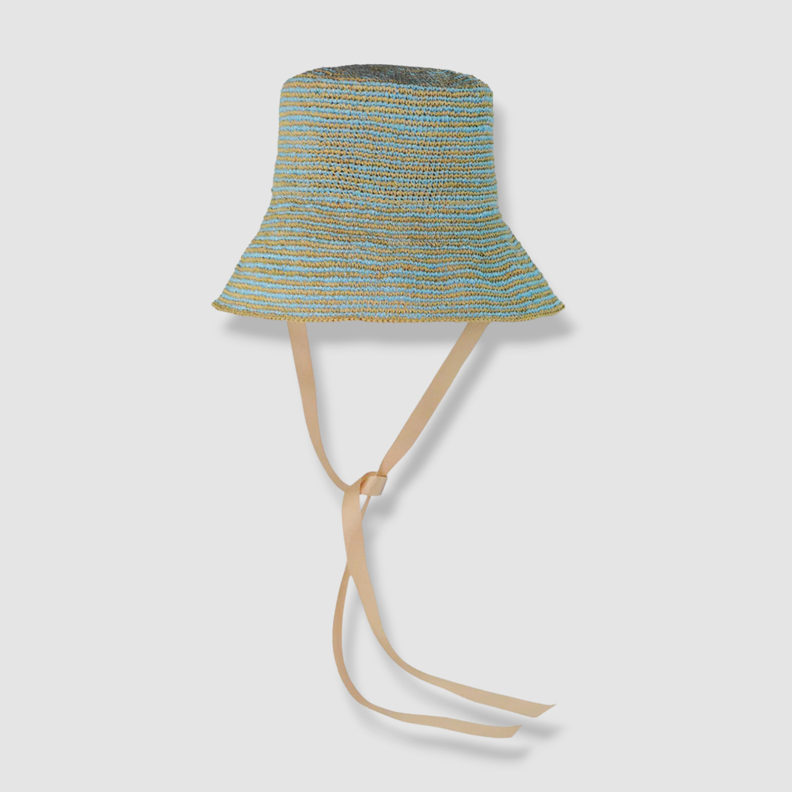$194 Sensi Studio Women's Blue Striped Adjustable Trinado Bucket Hat Size M