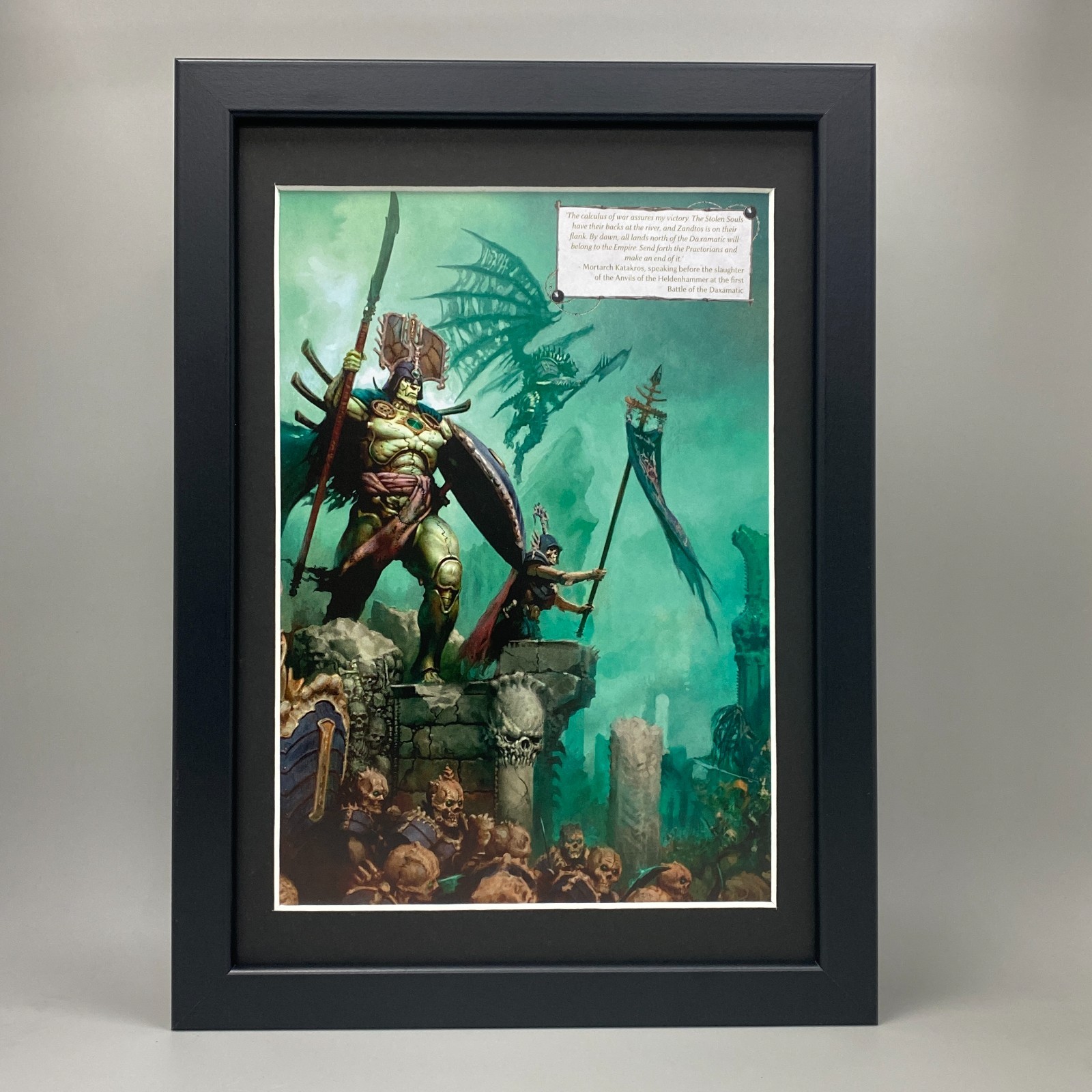 OSSIARCH BONEREAPERS FRAMED ART KATAKROS MORTARCH OF NECROPOLIS WARHAMMER AOS