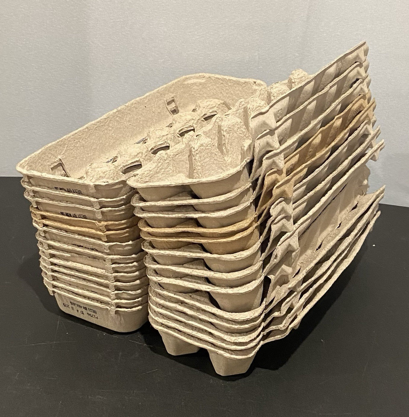 13 Count Molded Pulp Paper Chicken Egg Carton Lot Crafts Farm Market Fresh Eggs