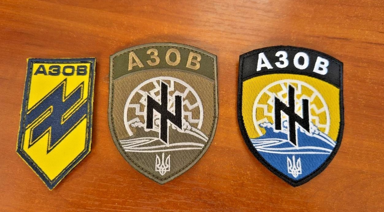 Original combat set of chevrons of the Ukrainian Army АЗОВ Украина AZOV (3pcs)