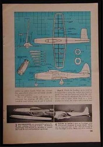 Jetex or Rocket powered JET 1952 How-To build PLANS Thunderjet