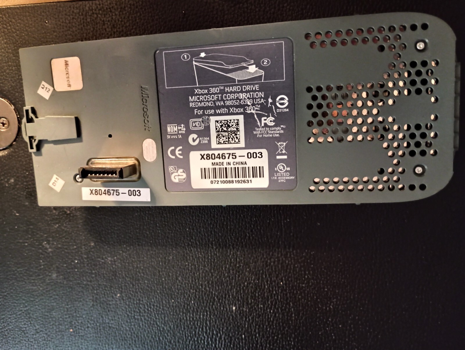 Genuine OEM Original Microsoft X804675-003 Xbox 360 20GB Hard Drive Gray HDD