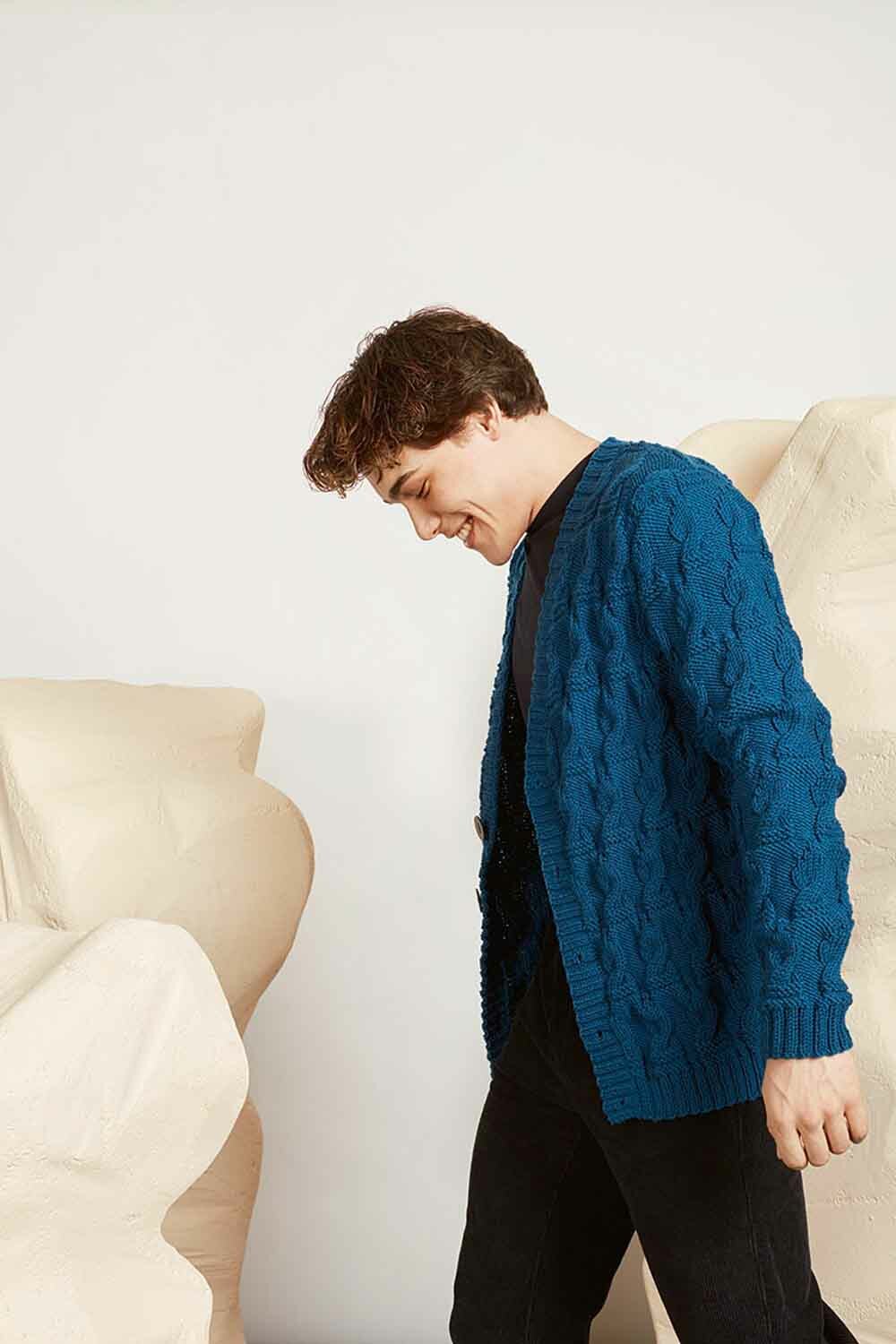 Jacket - Lang Yarns Merino+ - Model Package Knitting Package With Instructions
