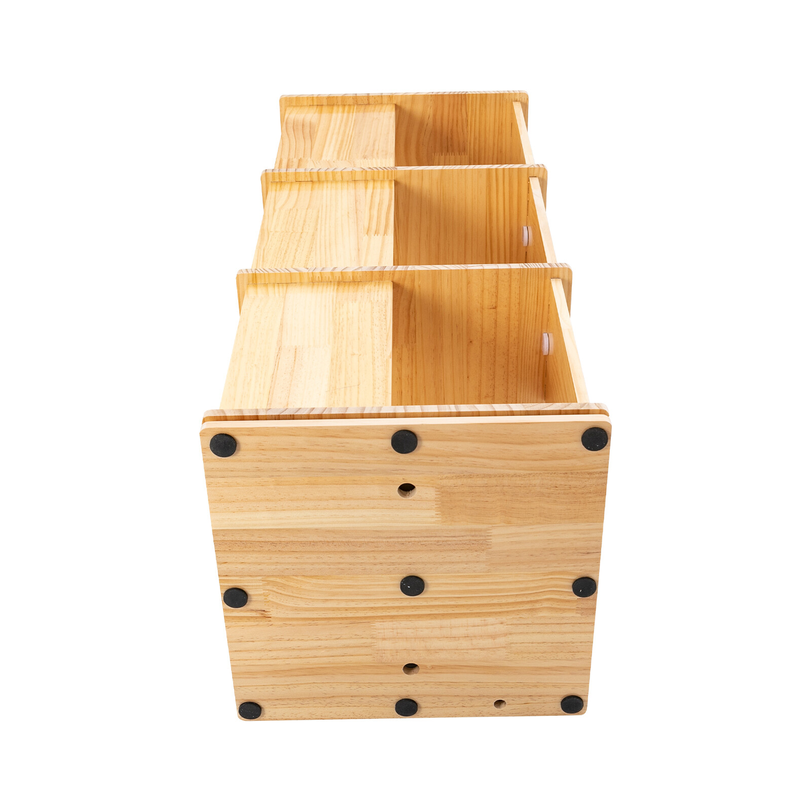 3-Shelf Stackable Revolving Bookcase 360° Rotating Modern Bookshelf Organizer
