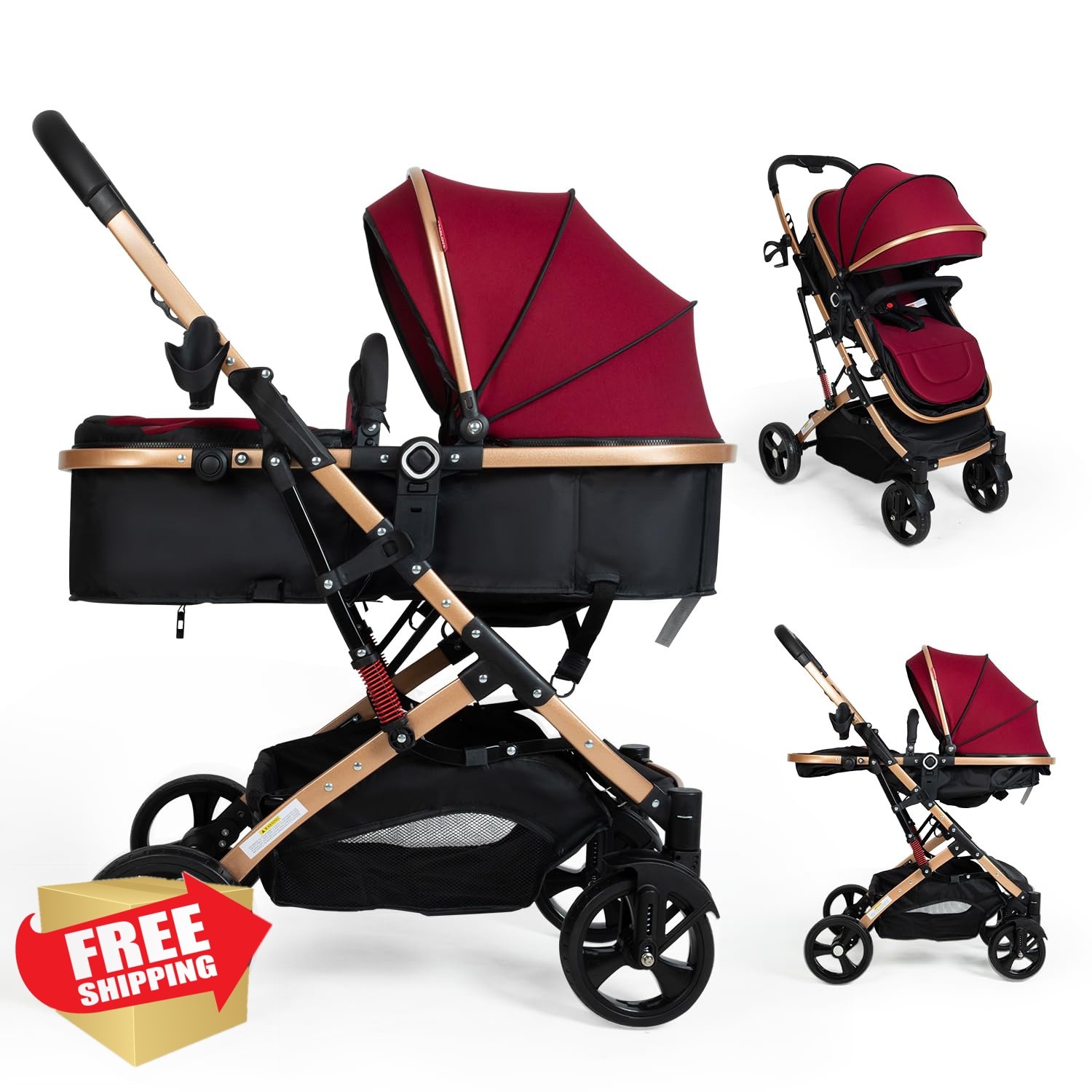 PEARLOVE Convertible Baby Stroller