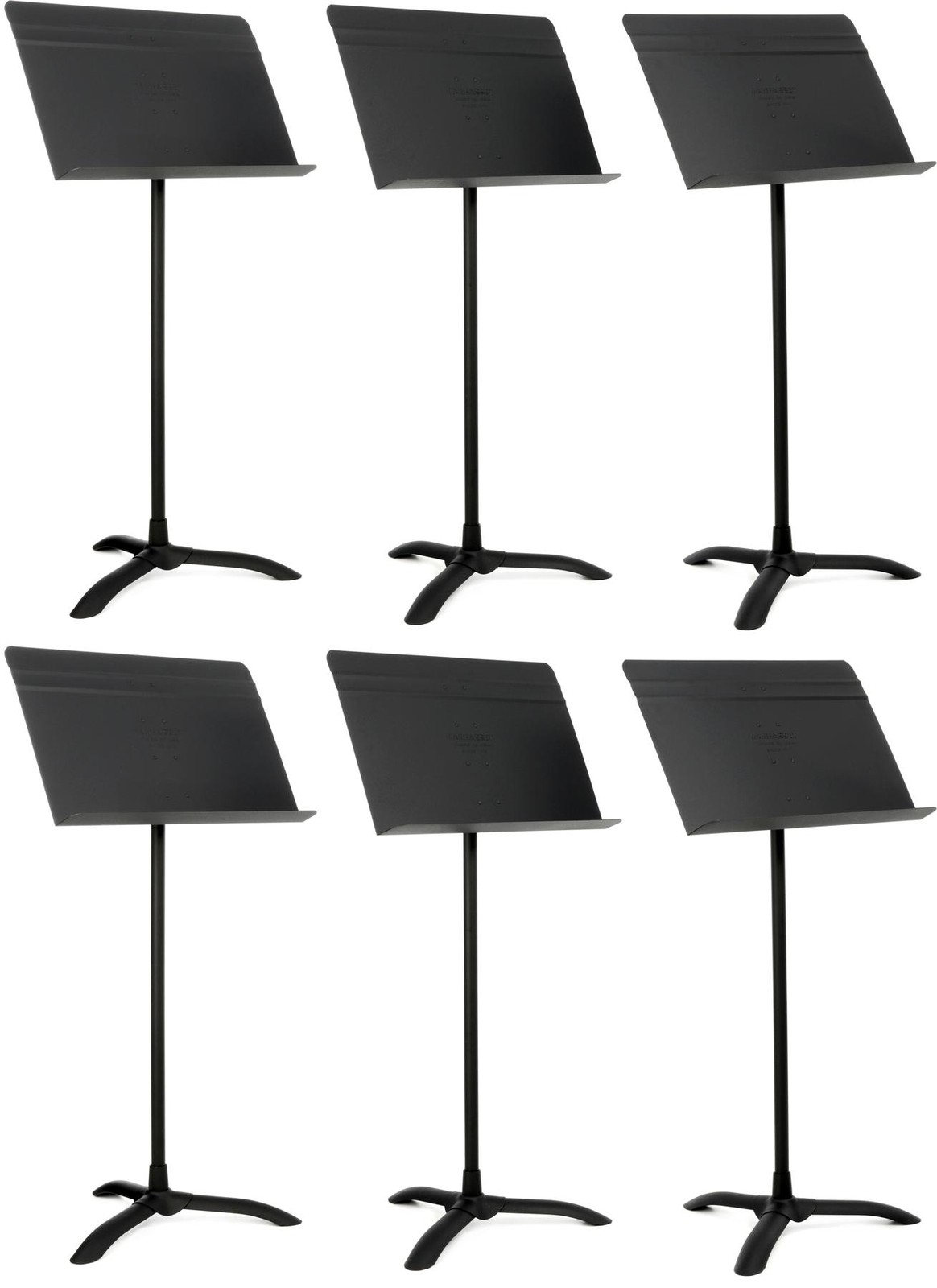Manhasset Model 48 Symphony Music Stand 6-pack - Black (2-pack) Bundle
