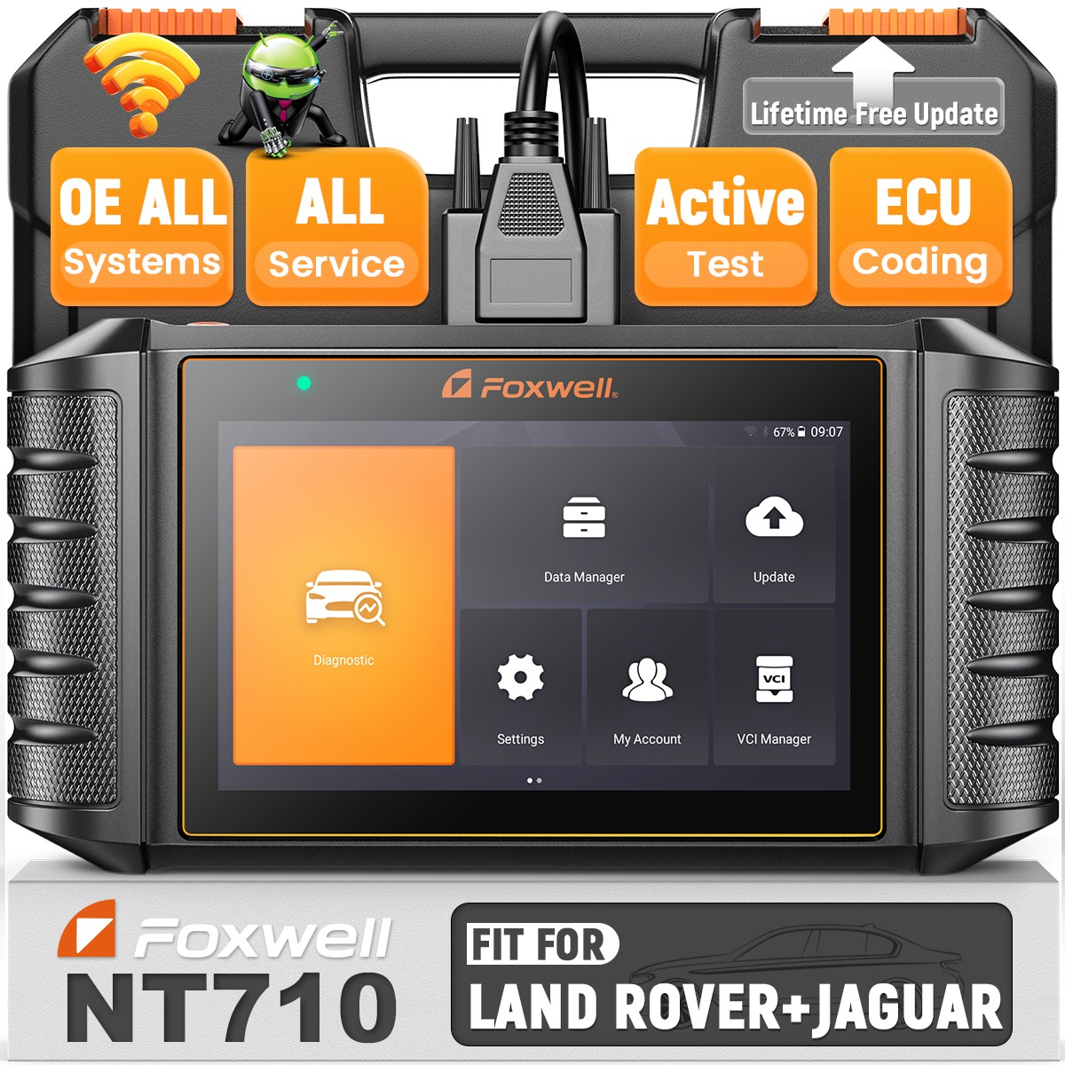 FOXWELL NT710 FOR LAND ROVER Bidirectional OBD2 Scanner Ecu Coding OIL ABS TPMS