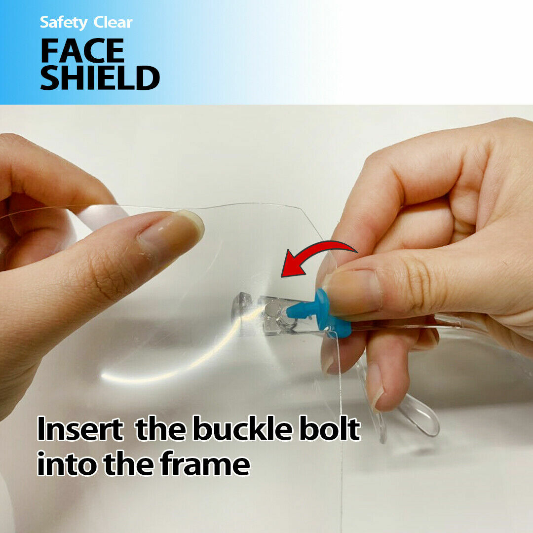 5 PCS Clear Face Shield Guard Protect Reusable mask with Clear Glasses Frame