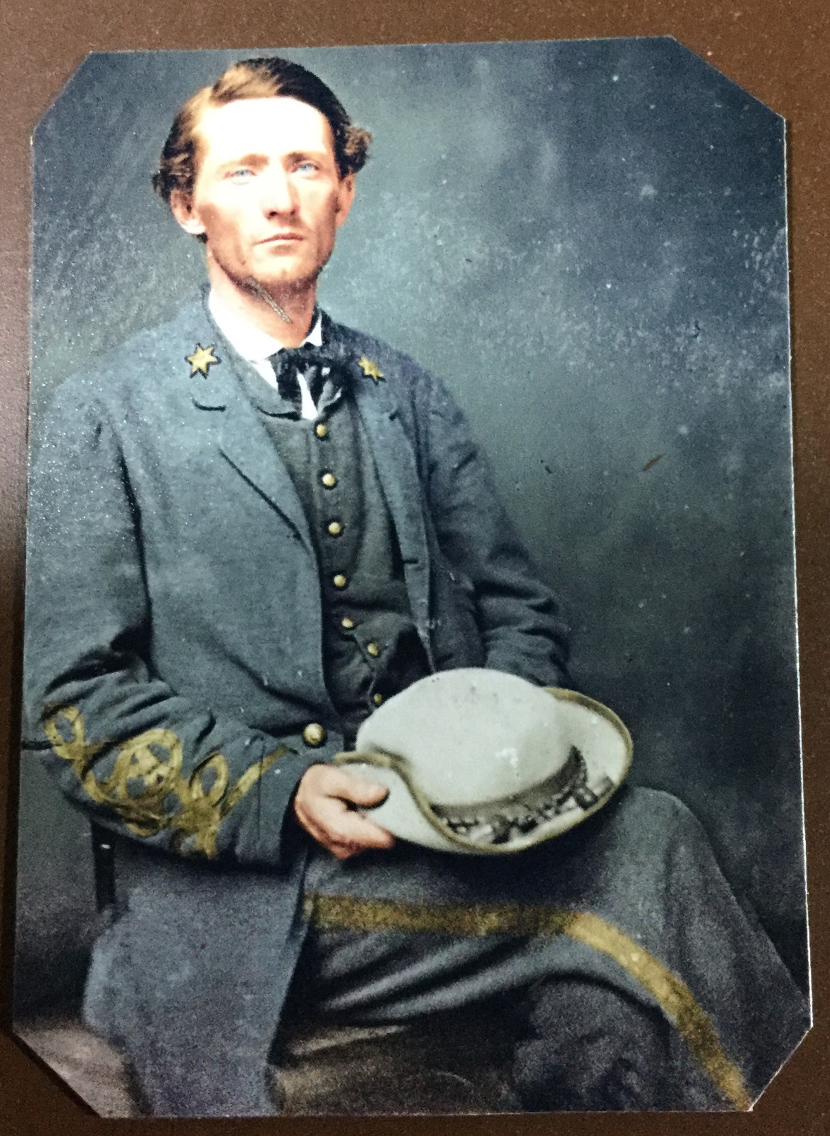 civil war John "Grey Ghost"Mosby Colonel Of The Confederacy tintype C036RP