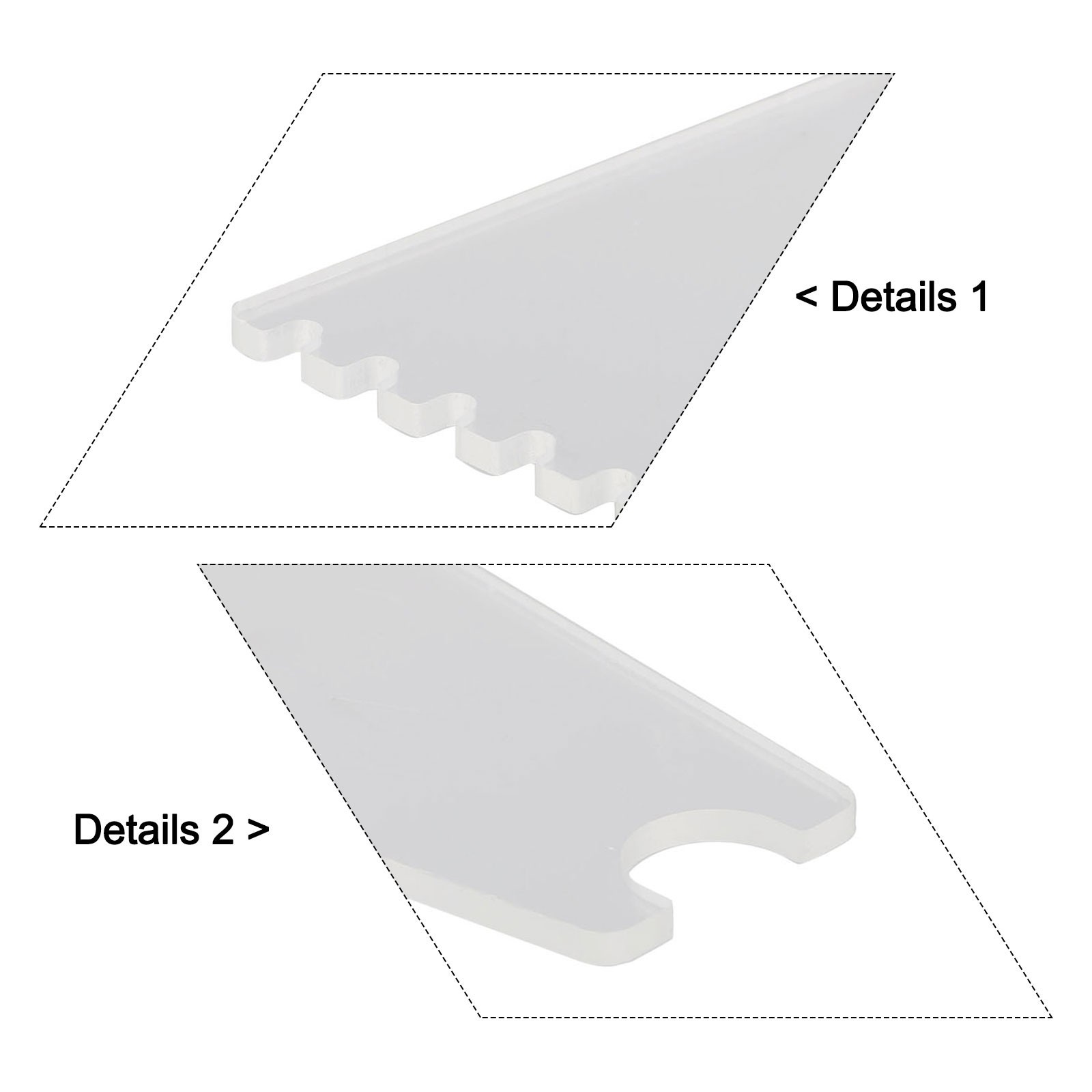 Acrylic Kickstand Easy Installation Space-saving Design Stable Parking