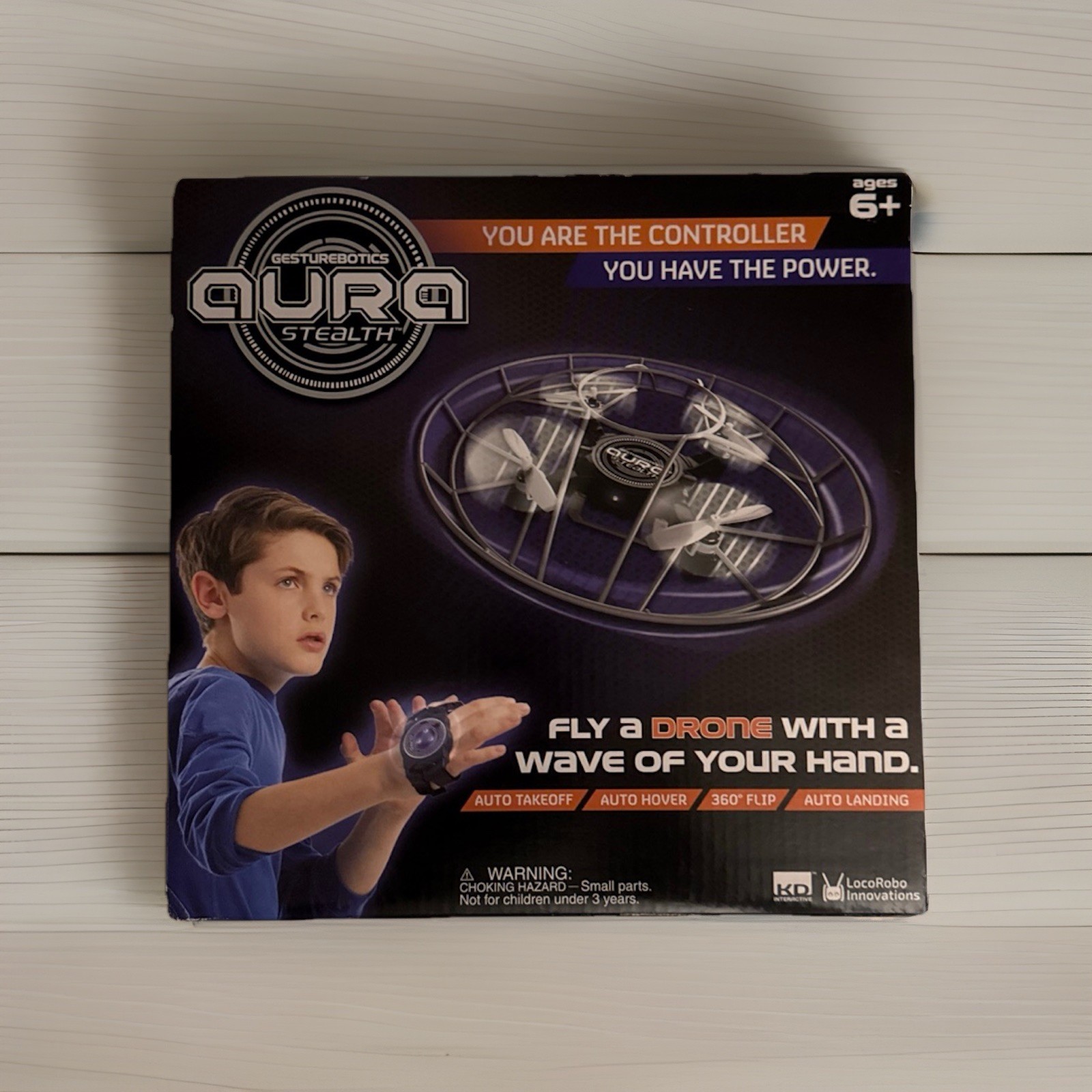 KD Interactive Gesturebotics Aura Stealth Drone - Hand Controlled Glove Toy 6+