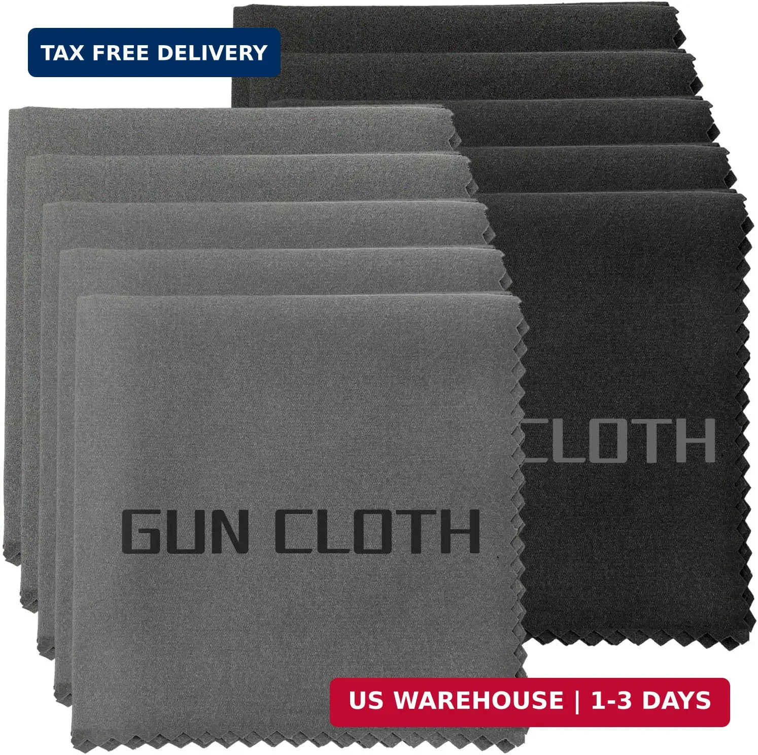10 Pack Microfiber Gun Cleaning Cloth, 12"x12" Lint Free Gun Cleaning Rags, Reus