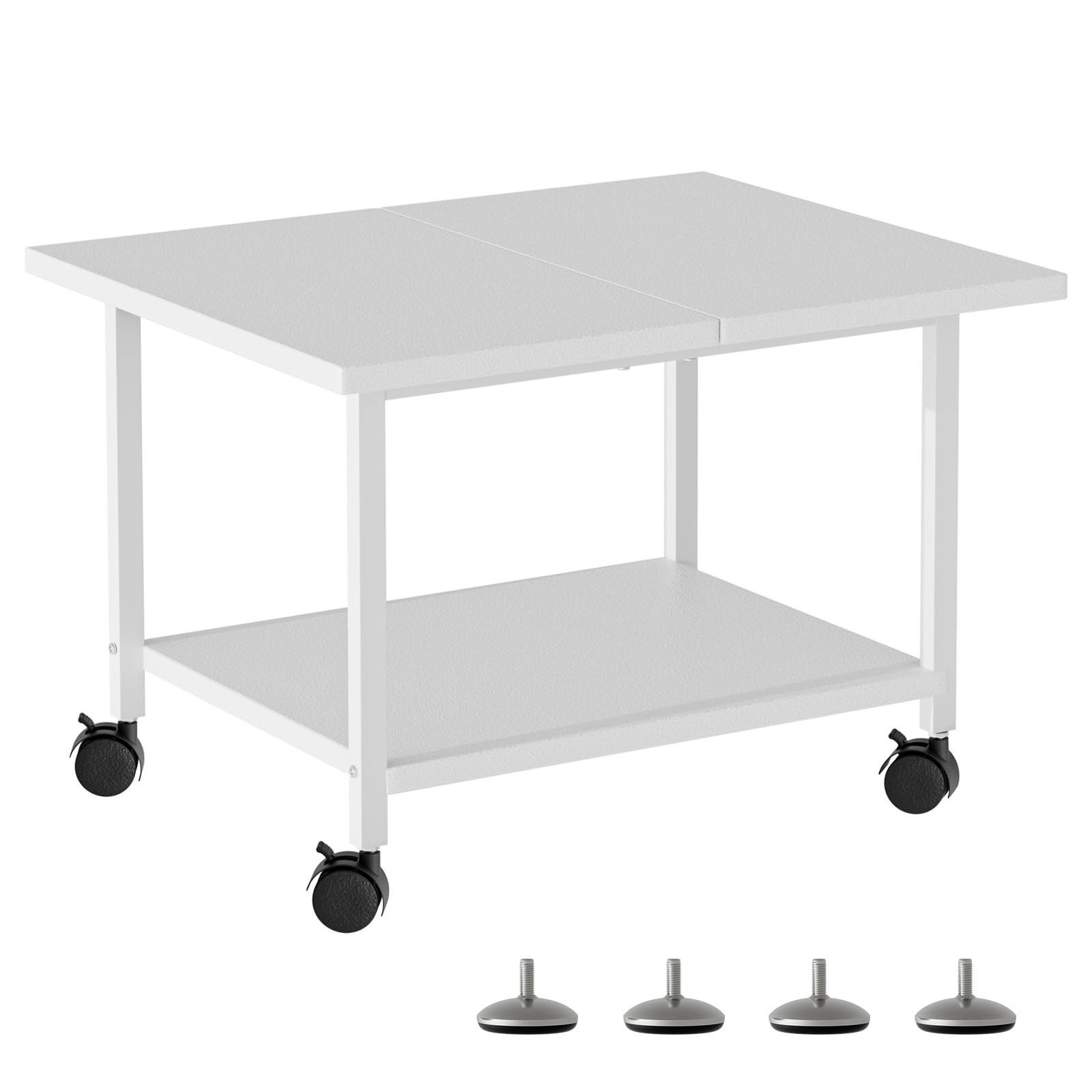 SwaaVee Printer Stand with Storage Under Desk Shelf, Desktop Printer Stand Or...