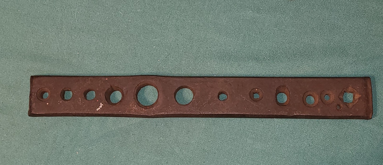 Blacksmith Made Swedge Block 14" x 1 3/4" x 5/8" w/ 13 Holes