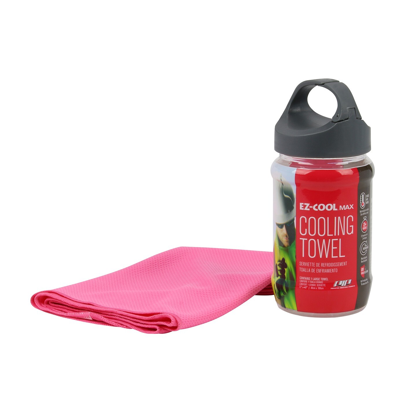 PIP EZ-Cool® Max Evaporative Cooling Towel Pink (48 towels/case)