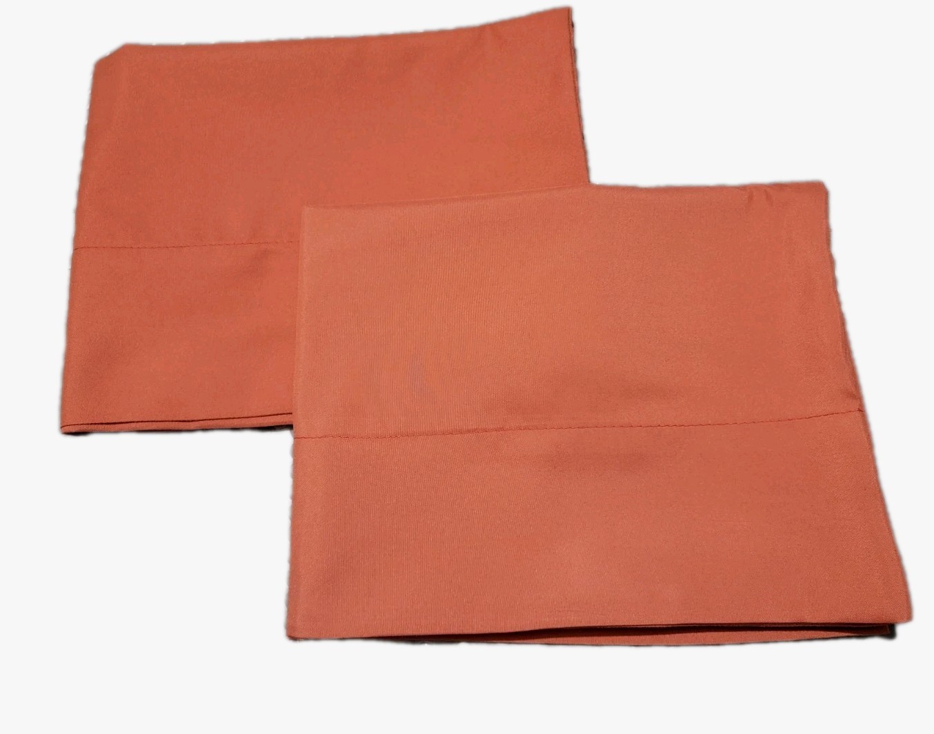 Set Of 2 Dark Coral Color 100% Microfiber Pillowcases 20 X 30 Standard/queen