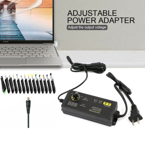 Adjustable AC/DC Power Supply Adapter Charger Variable Voltage 3V-24V UniversalE