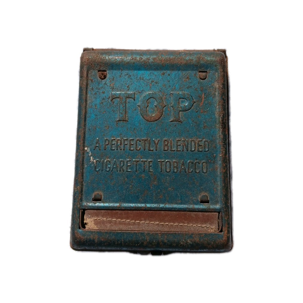 Vintage TOP Tobacco Pocket Cigarette Roller  Metal Case