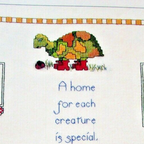 Home For Every Creature Turtle Fish Bees Dog Butterfly CROSS STITCH PATTERN