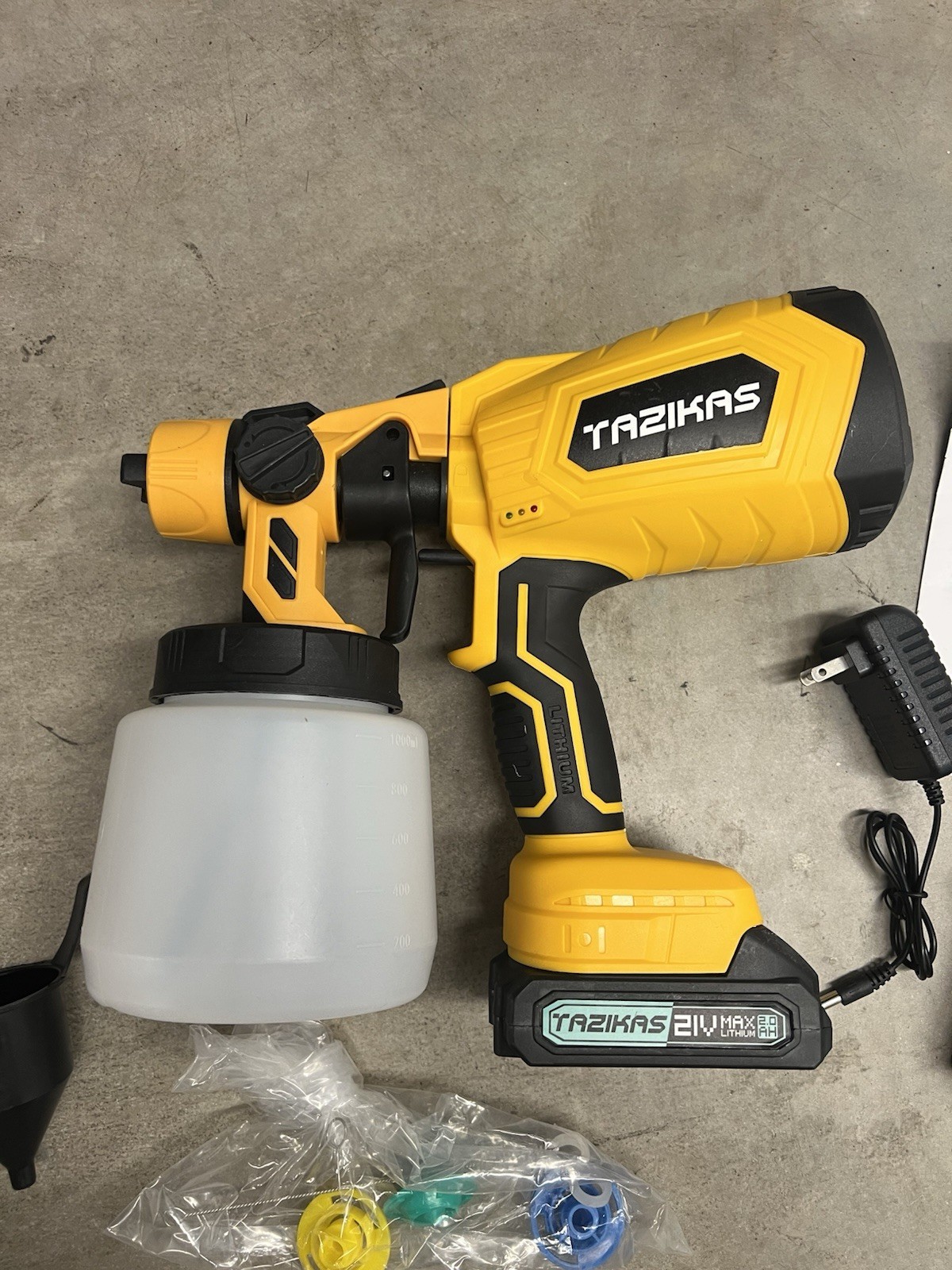 Cordless Paint Spray Gun FOR Dewalt 20V Battery Brushless Motor. +2 Battery.