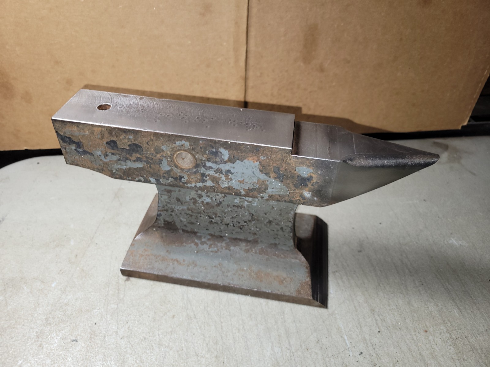 Vintage User/Artisan made bench top anvil 15 pound blacksmithing tool