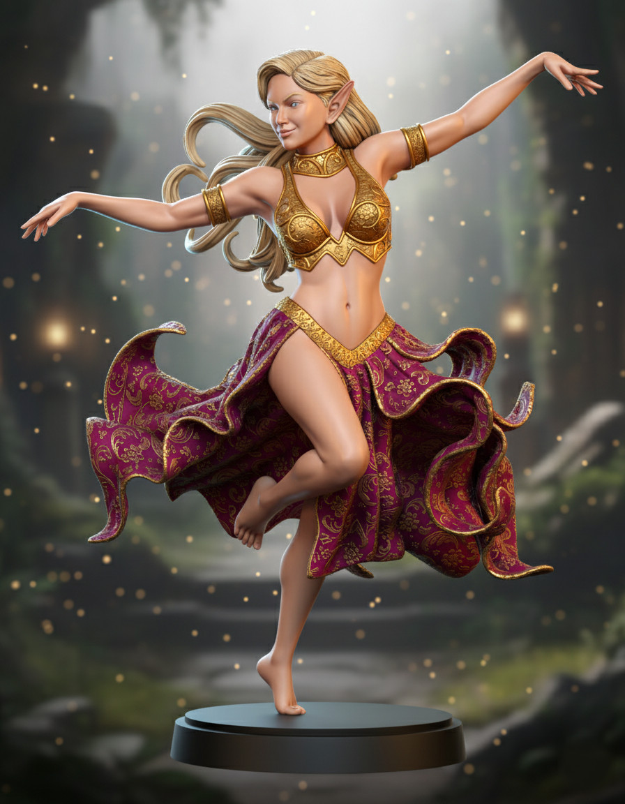 Dungeons & Dragons Playable Character - Female Elf - Luneth - Dancer, Sorcerer